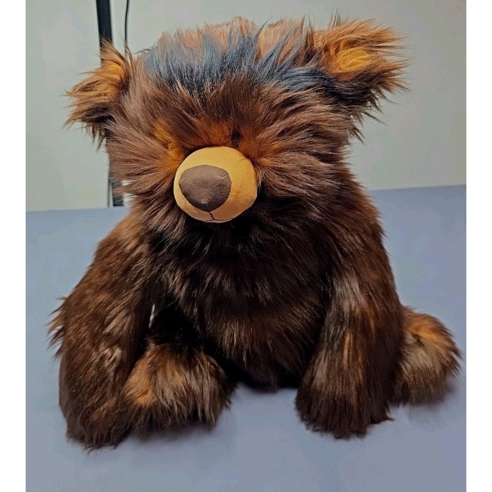 GUND Boe Brown Grizzly Bear Plush Stuffed Animal #6070170 Shaggy Long Hair Fur